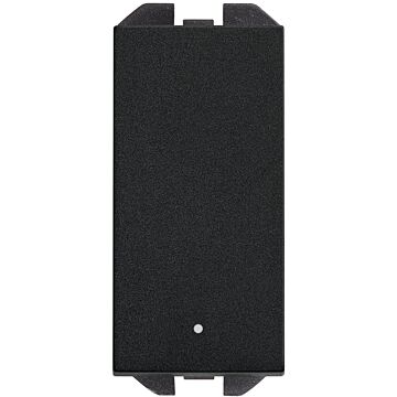 Conmutador 10ax 230v~ de tecla estrecha con luminoso incorporado y sistema de embornamiento rápido negro mate simon 270