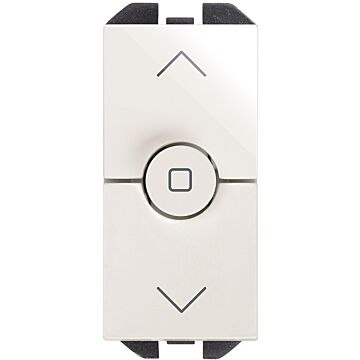 Interruptor para persianas 230v~ de tecla estrecha con 3 posiciones: subida, bajada y paro blanco simon 270