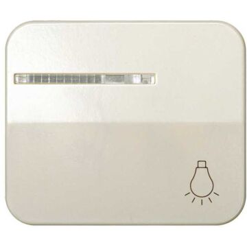 Tecla individual con visor ygrabado luz para pulsador marfil simon 75