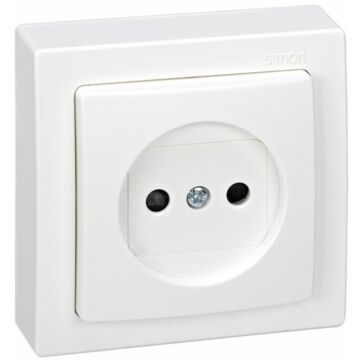 Base de enchufe bipolar monobloc 16 a 250v~ con dispositivo seguridad y embornamiento a tornillo blanco simon 73 loft