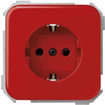 Base de enchufe schuko 16 a 250v~ con dispositivo seguridad y embornamiento a tornillo rojo simon 31