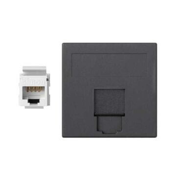 Placa v&d plana cg+1 rj45 cat.5e utp gr.