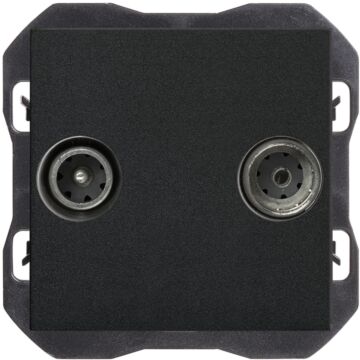 Toma de señal r-tv+sat final negro mate simon 270