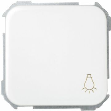 Pulsador con grabado luz 10 a 250v~ y sistema de embornamiento rápido blanco simon 31