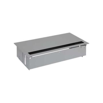 Kit emp. tapa, 4 schuko, 2 huecos, alum