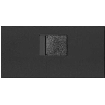 Tapa de voz y datos con guardapolvo para 1 conector rj45 negro mate simon 100