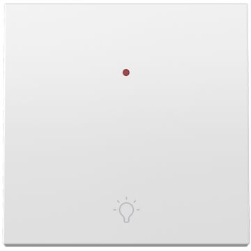 Tecla individual con visor y con grabado luz basculante blanco mate simon 360