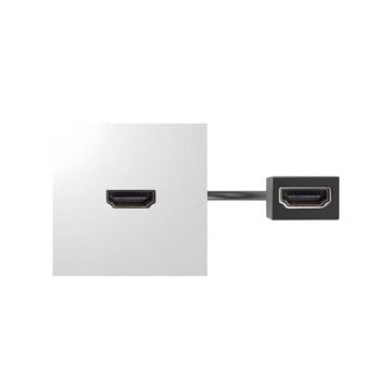 Placa con conector+lat. hdmi, h/h, bl