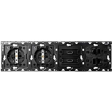 Kit 4 el. 2 bases +2cg usb 2.1a +2xrj45
