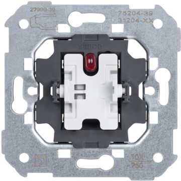 Conmutador 10 ax 250v~ con luminoso incorporado y sistema de embornamiento rápido simon 75