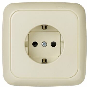 Base de enchufe schuko monobloc 16 a 250 v~ con disp. seguridad y sistema de embornamiento tornillo marfil simon 31