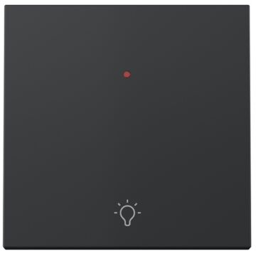 Tecla individual con visor y con grabado luz basculante negro mate simon 360