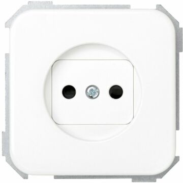 Base de enchufe bipolar 16 a 250v~ con dispositivo seguridad y embornamiento a tornillo blanco simon 31