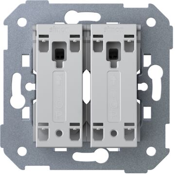 Doble interruptor pulsante 10ax 250v~ con sistema de embornamiento rápido simon 360