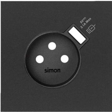 Tapa para base francesa con carg usb