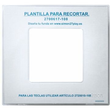 Funda intercambiable para marco 1 elemento transparente simon 27 play