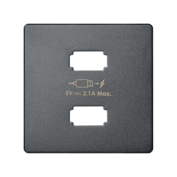 Placa cargador simon 82 2xusb 5v dc 2.1 tipo a titanio