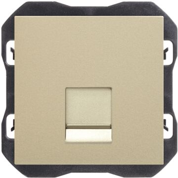 Tapa de voz y datos plana con guardapolvo con 1 conector rj45 cava simon 270