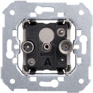 Toma de señal modular r-tv+sat única simon 75