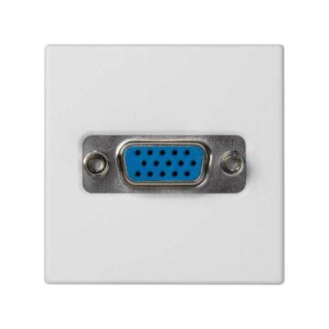 Conector vga a tornillo c/placa blanco