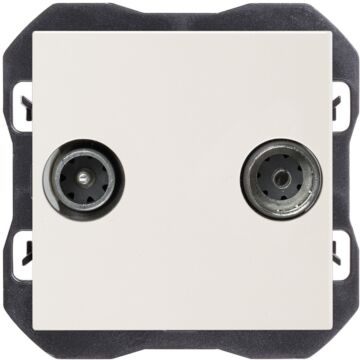 Toma de señal r-tv+sat final blanco mate simon 270