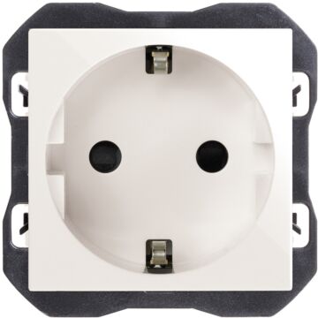Base de enchufe schuko 16a 250 v~ con sistema de embornamiento a tornillo blanco simon 270