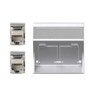 Placa v&d inclin.cg+2rj45 cat.6a ftp al.