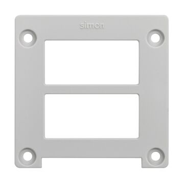 Tapa lateral con acceso directo 2 conectores de 3 polos para perfiles aluminio ofiblock compact gris claro simon k45