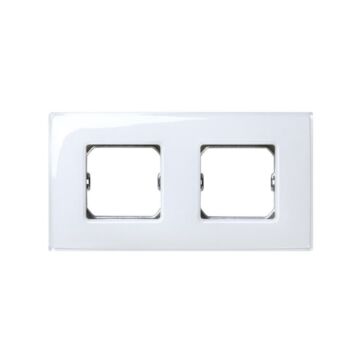 Placa simon 27 neos con 2 módulos anchos o 4 estrechos blanco