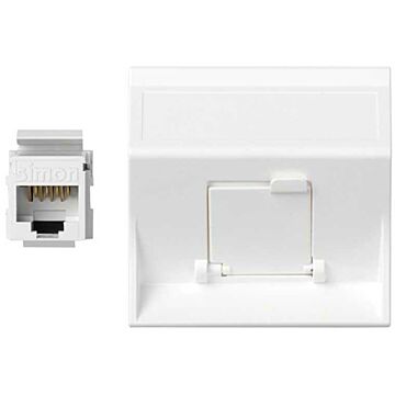 Placa v&d inclin.cg+1 rj45 cat.6 ftp bl.