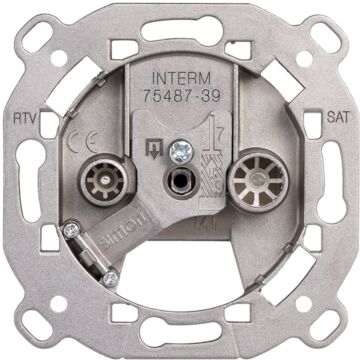 Toma de señal r-tv+sat no modular intermedia simon 75