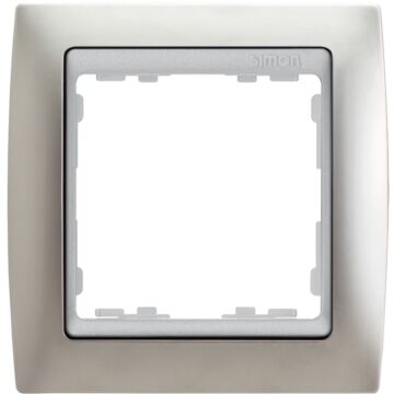 Marco para 1 elemento aluminio mate interior aluminio simon 82