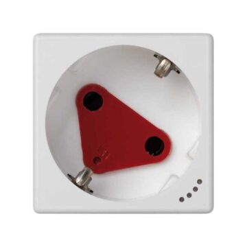 Base schuko a tornillo pin e ind.lum. bl