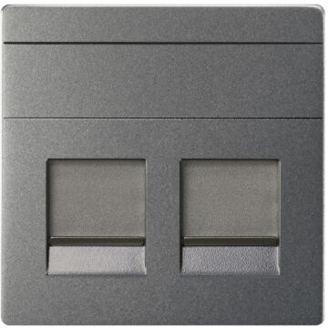 Placa v&d plana cg para 2 rj45 amp