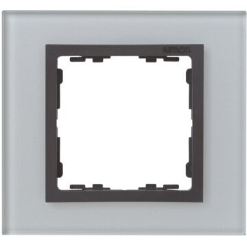 Marco para 1 elemento cristal gris interior grafito simon 82 nature