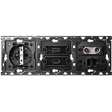 Kit 3 elem base + hdmi + usb + tv + rj45