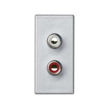 2 conectores rca emb.tornillo c/placa al