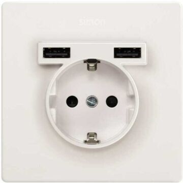 Kit monoblock schuko + 2 usb 1 elemento