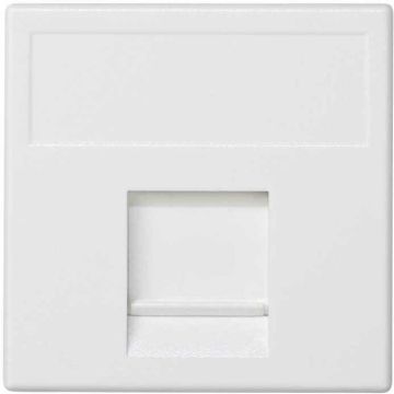 Placa v&d plana cg 1 rj45 keys./syst. bl