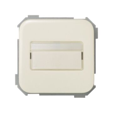 Pulsador 10 a 250v~ con soporte para porta-rótulos, luminoso incorporado y embornamiento rápido marfil simon 31