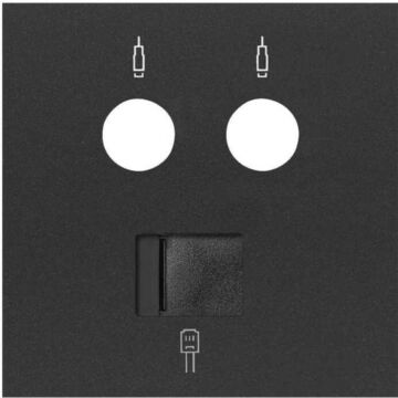 Tapa para toma r-tv+sat con rj45 2m