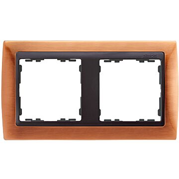 Marco para 2 elementos cobre viejo interior grafito simon 82