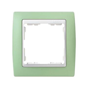 Marco para 1 elemento verde interior blanco simon 82