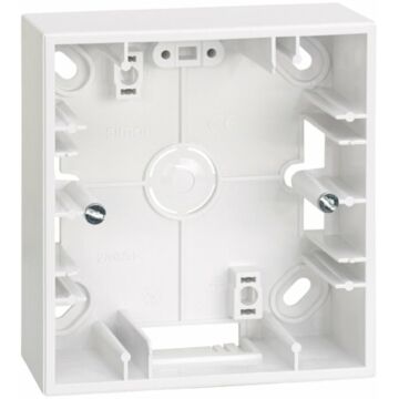 Base para caja pared de superficie para 1 elemento blanco simon 27 play