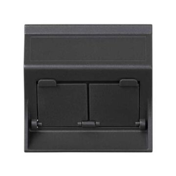 Placa v&d inclinada cg para 2 rj45 graf.