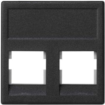 Placa v&d plana sg 2 rj45 keys./syst. gr