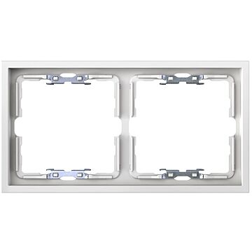 Marco para 2 elementos blanco mate con alineador simon 360