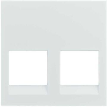 Placa v&d plana sg 2 rj45 keys./syst. bl