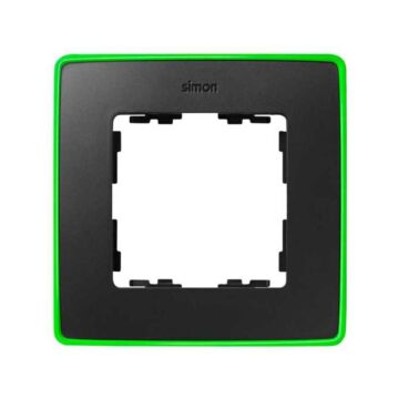 Marco para 1 elemento grafito base verde fluor simon 82 detail select