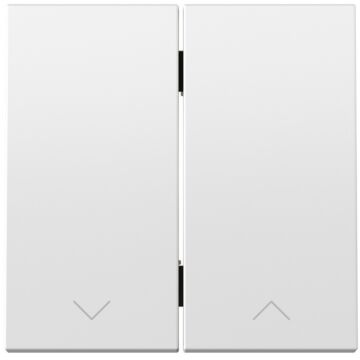 Tecla doble para mecanismo de persianas basculante blanco mate simon 360